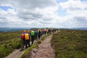 The group were able to admire breathtaking views of the Brecon Beacons and beyond.