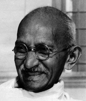 Civil rights campaigner Mahatma Gandhi