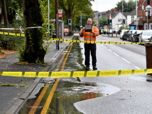Supporting image for story: Wolverhampton road reopens four days after burst water main forced closure