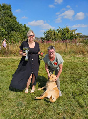 Best exhibit in the novelty section - Gemma Rees Howells with Buddy