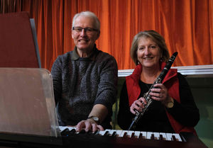 Providing the music, musical director Andrew Thomas on piano and assistant musical director Ruth Middleton on clarinet