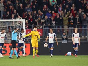 Tottenham players react after conceding against AZ Alkmaar