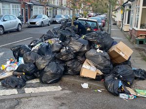 The rubbish pile in Kitchener Road, Selly Park earlier this week on Tuesday, April 8. Credit: Alexander Brock. Permission for use for all LDRS partners.