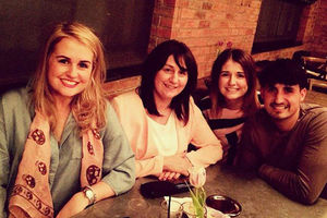 Terrorist victim Sue Davey, second left, with her children, left to right, Chloe, Rosy and Conor