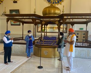 Kuldeep Singh DEOL, far right, said all steps would be taken to keep worshippers safe