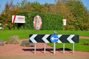 The 'living wall' at the roundabout