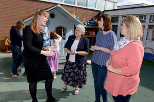Ms Rayner was visiting the Spark Springhill Centre in Burntwood