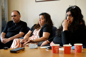 Ronan's heartbroken family: father Chander, mother Pooja and sister Nikita