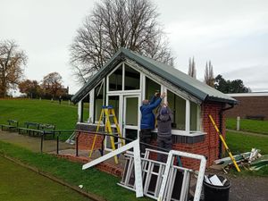 Work in progress on the Pavilion.