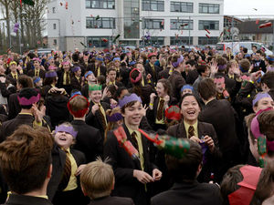 Supporting image for story: IN PICTURES and VIDEO: Schoolchildren break world record in cracker of a festive fundraiser