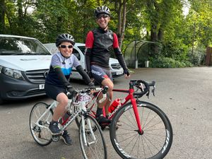 Young participant, Tom, who took part in the 29 mile ride with his Dad
