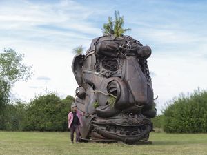 Supporting image for story: New sculpture for Shropshire arrives from Glastonbury