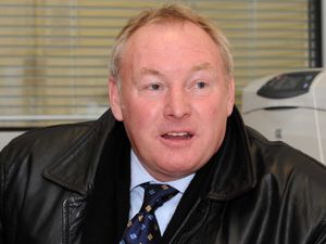 Supporting image for story: Former England international Derek Statham presenting end-of-season awards at Chelsea game