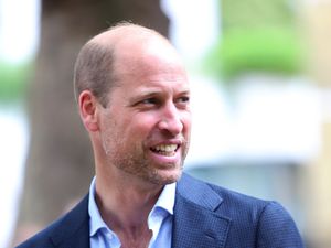 Supporting image for story: William’s new beard on display during visit to homelessness exhibition