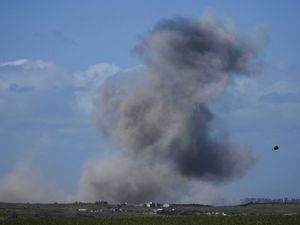 Smoke rises following an Israeli bombardment in the Gaza Strip