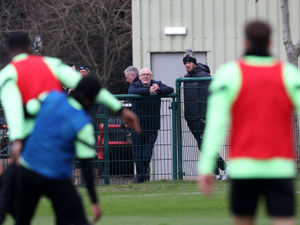 Supporting image for story: West Brom legend Tony 'Bomber' Brown keeps watchful eye at training ground