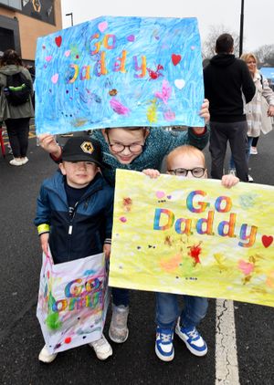 Family members were on hand to offer support