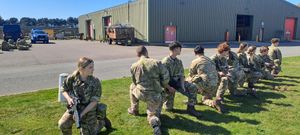 The Telford College students at Altcar Military Training Facility.