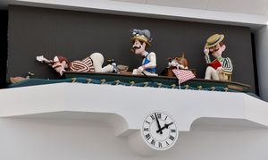 The Jerome K. Jerome Three Men in a Boat animatronic is back at the Saddlers Centre, Walsall after years of absence. Photo: Tim Thursfield