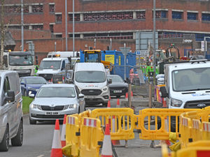 Roadworks in Ringway in  Cannock 