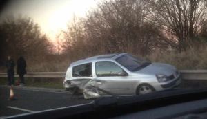 Picture of the crash on Whitchurch Drive from @WellingtonCops