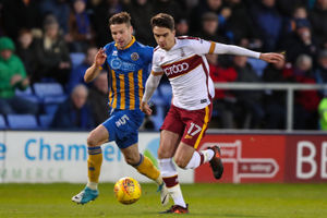 Alex Gilliead in action against Town at Montgomery Waters Meadow(AMA)