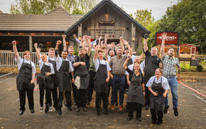 Hickory's Smokehouse in Telford celebrating its opening.