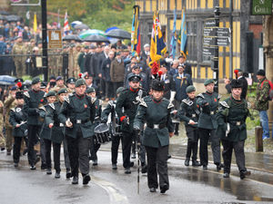 Supporting image for story: Remembrance Sunday: Shropshire shrugs off the wet and the cold to remember the fallen