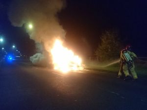 Supporting image for story: Car fire on Shawbirch road