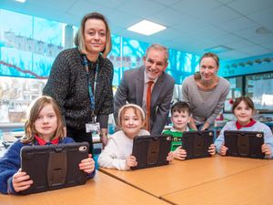 Supporting image for story: Shrewsbury homebuilders pledge funds for equipment at local schools