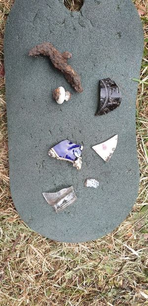 Items found on day one of the dig