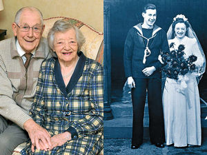 Supporting image for story: All about goodnight kiss as wartime wedding couple mark 70th wedding anniversary