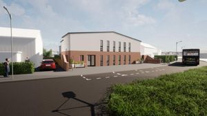 A CGI image of how the centre in Oswestry will look. Image: Base Architects