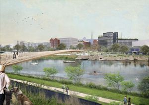 A new bridge is part of the plans for Shrewsbury's  Riverside