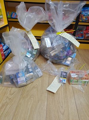 The illegal vapes seized in Bridgnorth