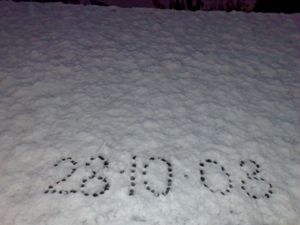 Kerry Bunn took this picture showing the winter weather in her back garden