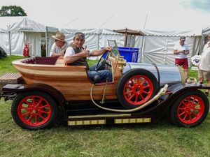 Supporting image for story: Replica of Chitty Chitty Bang Bang to travel from South Shropshire to Swiss Alps for charity