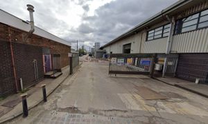 Smith Road, Wednesbury. The industrial estate entrance would be used as the main access for a proposed new six-acre battery farm near to the town\'s Midland Metro depot. Pic: Google Maps. Permission for reuse for all LDRS partners.