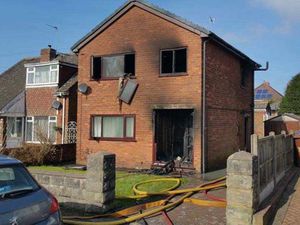 Supporting image for story: IN PICTURES: Man injured as blaze rips through Cannock house