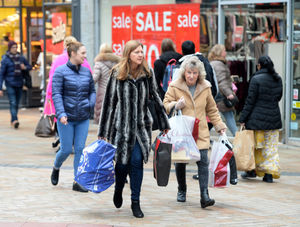 Shoppers in Dudley Street, Wolverhampton