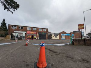 The car park was cordoned off on Thursday afternoon