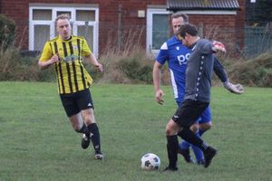 Action from Brecon's 3-0 win over Hay St Mary's