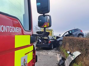 Supporting image for story: Collision closes Welsh border road