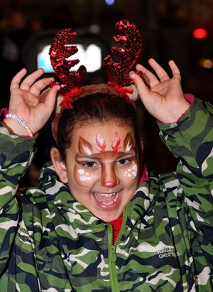 Kizzy Lowndes, aged eight, at Wolverhampton Christmas lights switch on.
