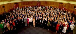 Prime Minister Keir Starmer is joined by his victorious Labour MPs – can you spot the county's two new MPs?