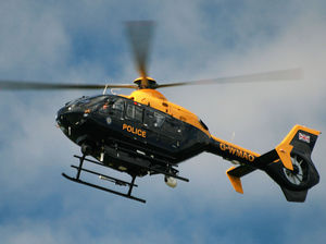 A stock photo of a police helicopter