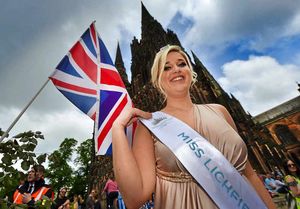 Hannah Foster was crowned Miss Lichfield by city mayor Sheelagh James at the Greenhill Bower festival