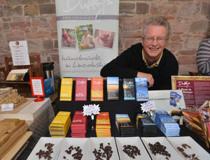 Duffy Sheardown with his stall at the Chocolate Festival