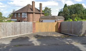 The site in Donnington including a timber fence which caused offence to planners and an inspector. Picture: Google Maps