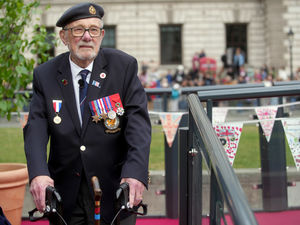 Second World War veteran Alan Kennett, from Lichfield, led the procession in London. Credit: Jeff Moore/PA Wire